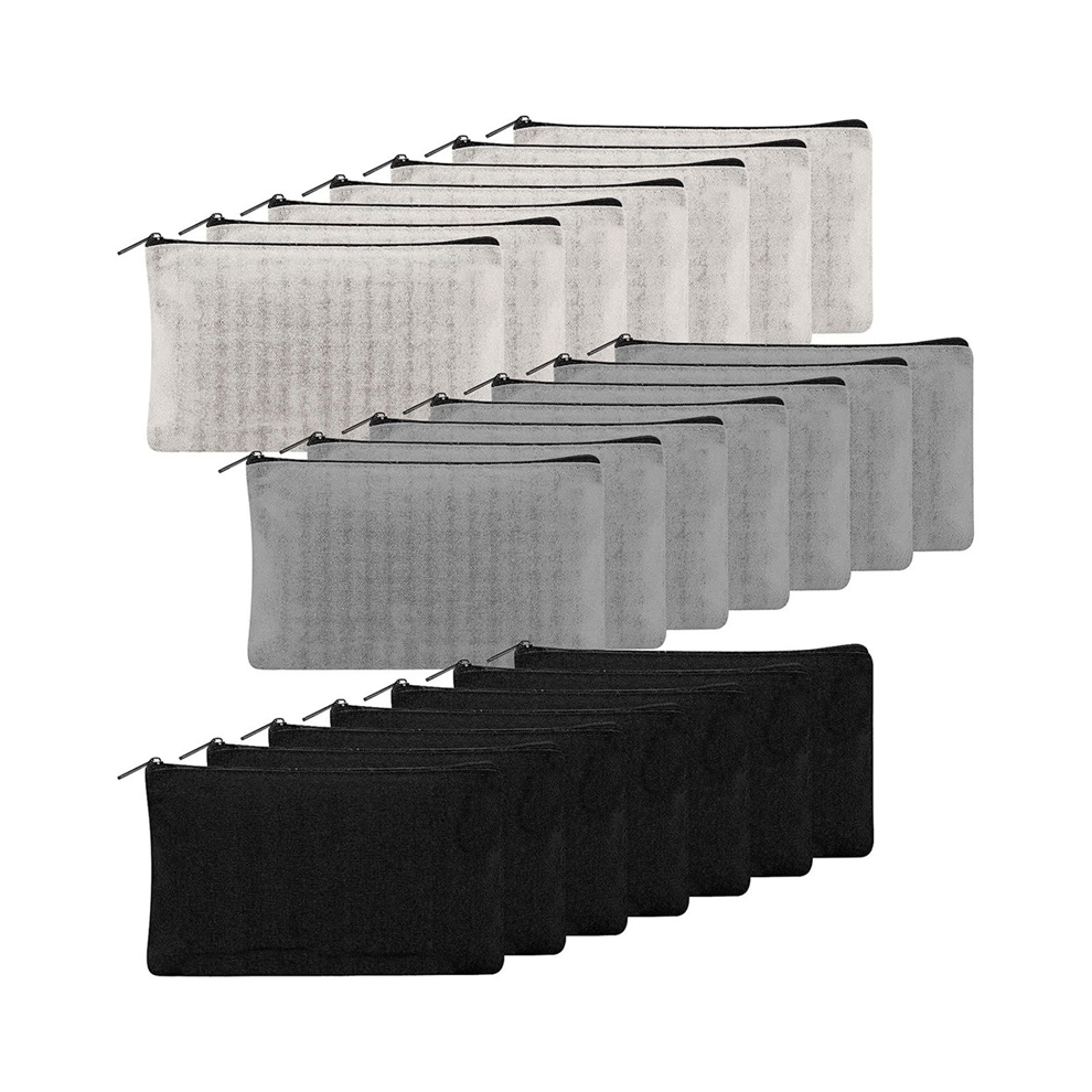 21 Diy Federm?Ppchen Aus Blankem Stoff, Reise-Kulturtasche Mit Rei?Verschluss, Make-Up F?R Hausaufgaben, Schminke, Dokumente-image