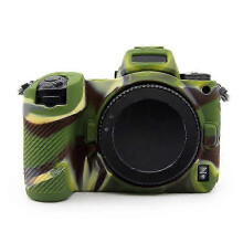 (As show, One size) Shockproof Plain Texture Silicone Case Camera Protective Sleeve Cover for Nikon Z6/Z7 - Camouflage