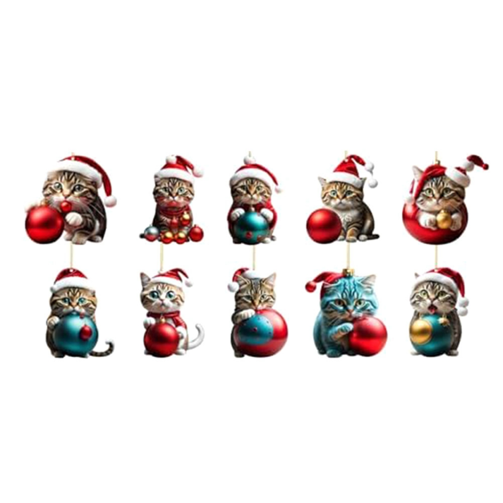 Torribaly Funny Black Cats Ornaments, Height Cute Xmas Christmas Tree Hanging Decorations