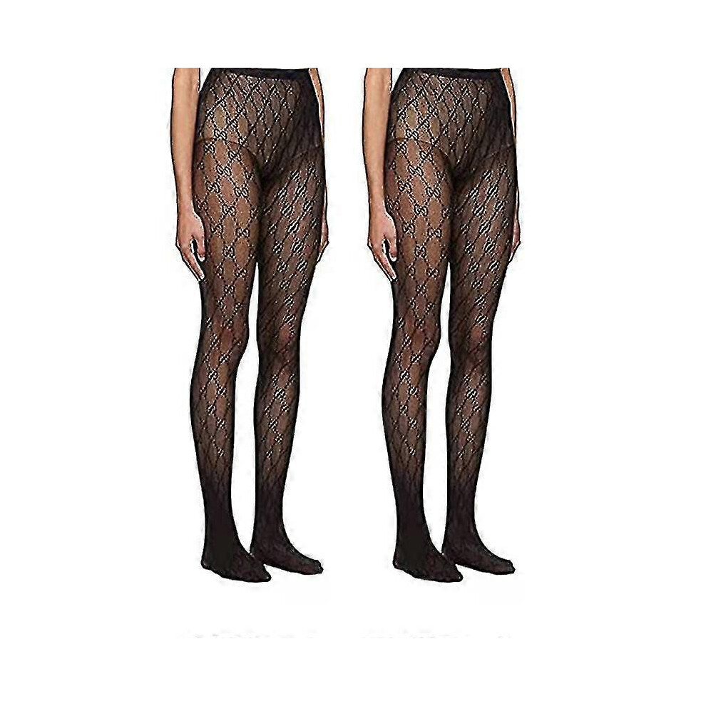 (F, One Size) Double Letter Cc Transparent Slim Pantyhose Fishnet Stockings Sexy Stockings Pantyhose Party Club Black Tights Stocking 5062994721526