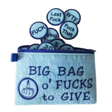 (Blue, One size) Letter Printed Hand Bag Funny Novelty Portable Storage Bag Great Present Idea