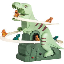 (As show, One size) Dinosaur Climbing Slide Toy, Stair Climbing Dinosaur/Ducks, Small Dinosaur Climb Stairs Toy Roller Coaster Toy with Light and Music Toy