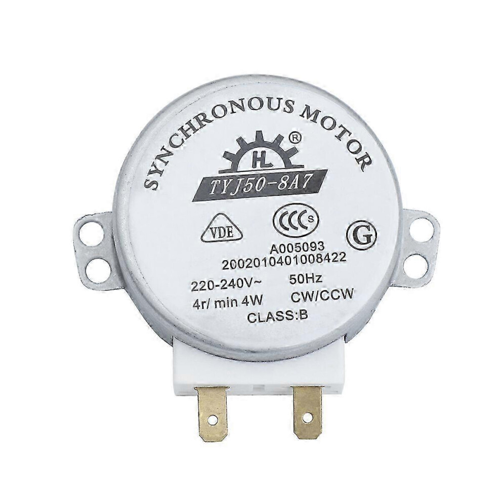 (As Show, One Size) Tyj50-8A7 Ac 220V-240V 4Rpm 4W Cw/Ccw Microwave Oven Turnable Synchronous Motor 5062994796890