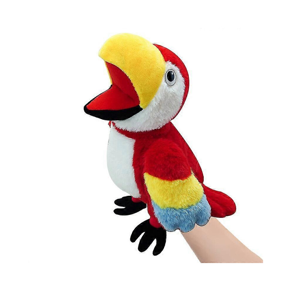 (Parrot, One Size) Cute Bird Hand Puppet Childrens Educational Plush Toy Doll Kindergarten Parentchild Storytelling Parrot Rag Doll 5063595925177