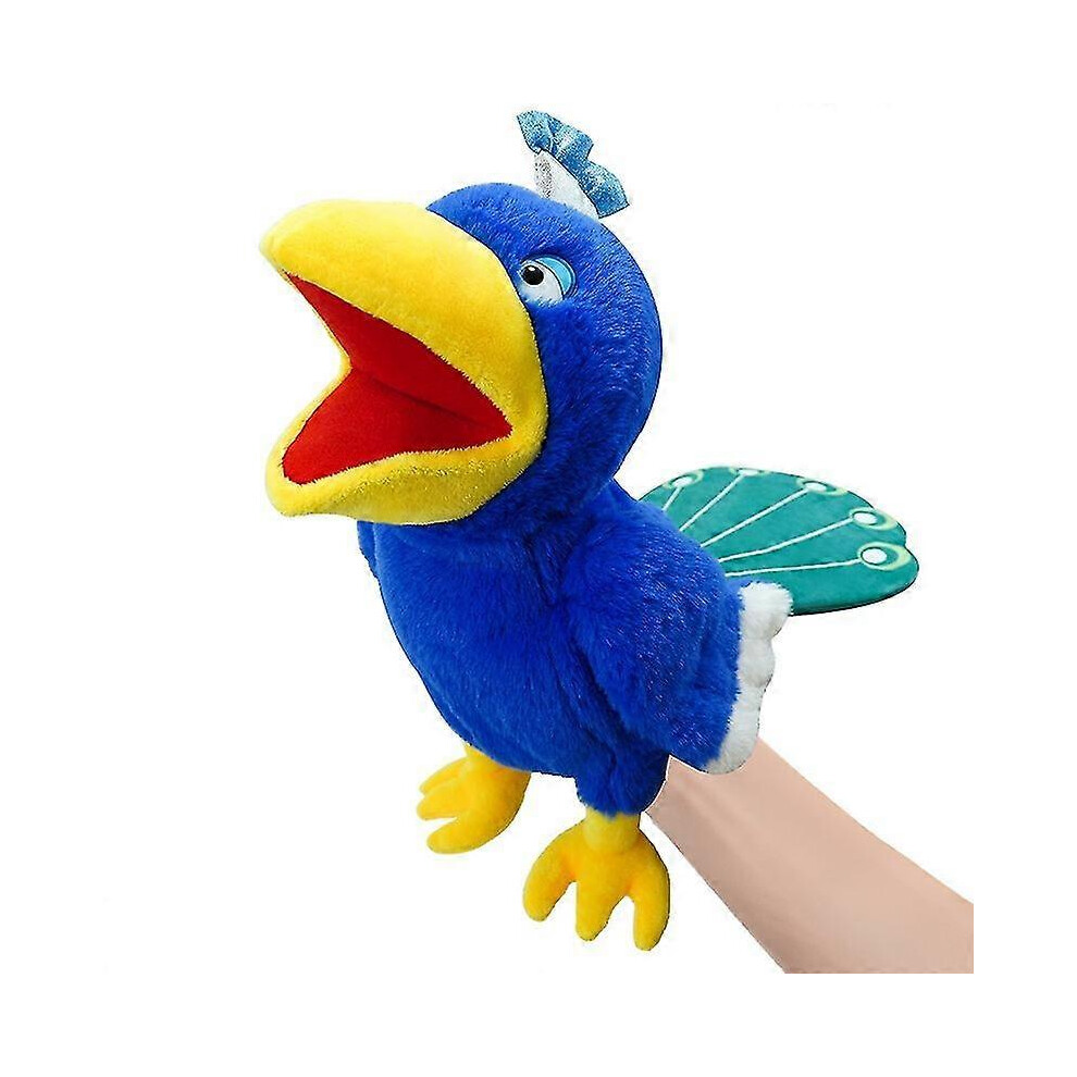 (Peacock, One Size) Cute Bird Hand Puppet Childrens Educational Plush Toy Doll Kindergarten Parentchild Storytelling Parrot Rag Doll 5063595925153