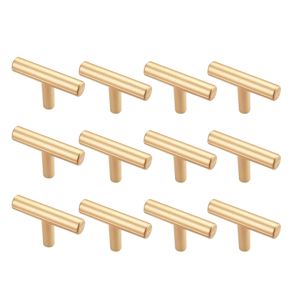 12Pack Kitchen Cupboard Handles Brushed Nickel Cabinet Pulls 46mm T Bar with Screws for Wardrobes Bathroom Doors-image-OPC-PG8HJXQ-NEW