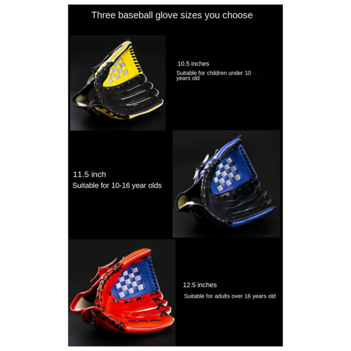 Luvas de beisebol de 11,5 polegadas para rebatidas, jovens, crian?as, arremesso, PU, pegando, D 1