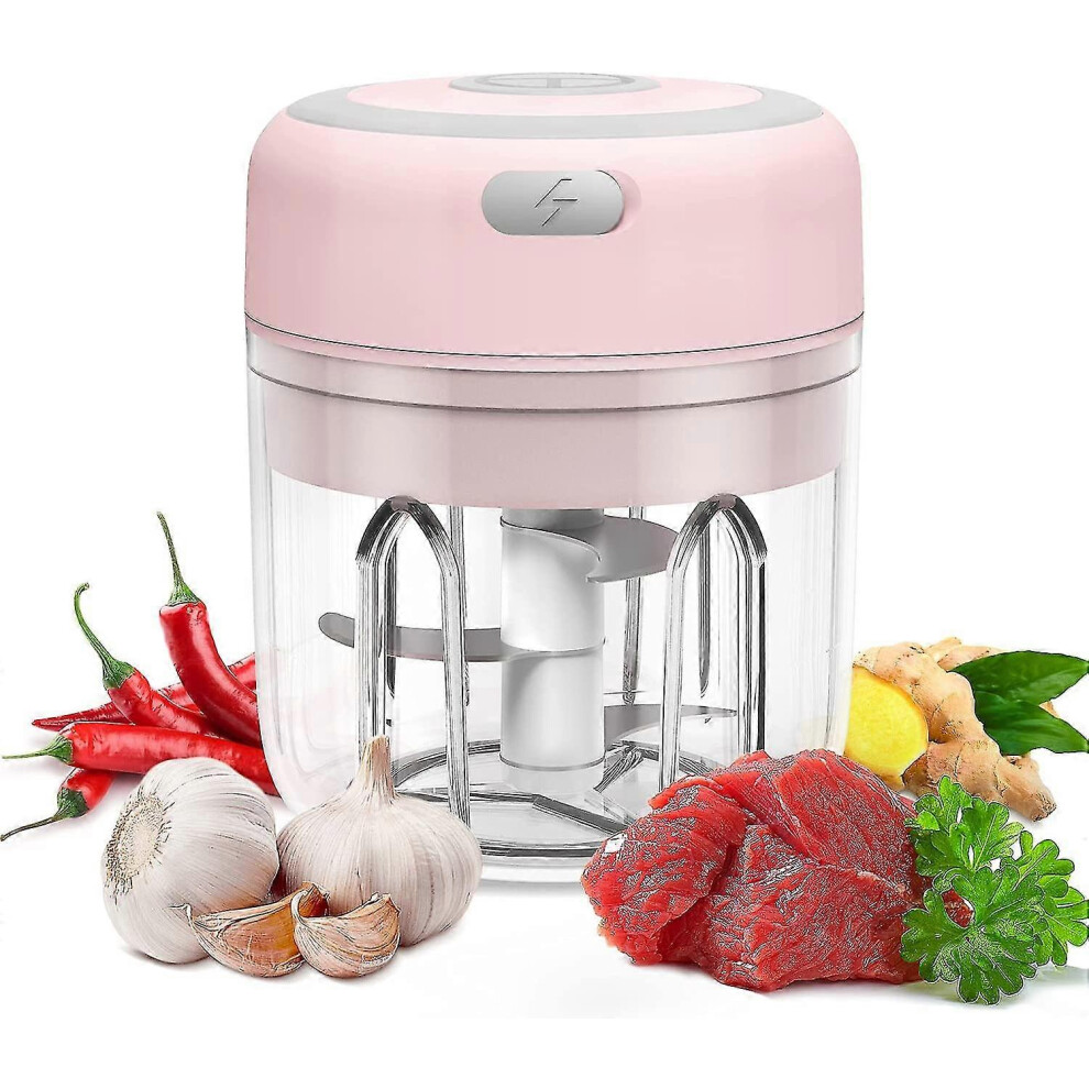 (As Show, One Size) Electric Mini Garlic Chopper, Food Slicer And Chopper 250Ml, Blender To Meat/Vegetables/Chop Fruits/Onion/Garlicr, Wireless Porta 5062994769504