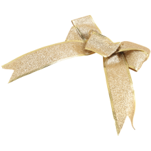 10PCS Christmas Tree Decoration Bows Ribbon Gold 25 x 21cm Xmas Ornaments
