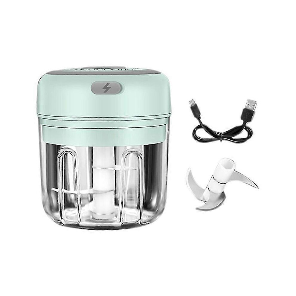 (Green 250Ml, One Size) 100/250Ml Electric Garlic Masher Garlic Press Vegetable Chili Meat Garlic Chopper 5062994706417