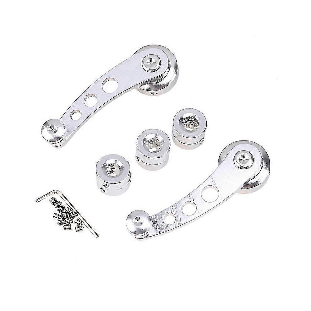 (As Show, One Size) 2Pcs Universal Car Manual Window Lifting Crank Handle Aluminum Alloy Winder Lifter Riser Replacement Car 5062994732836