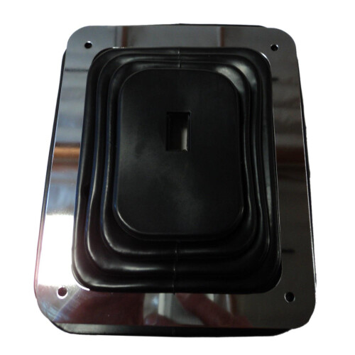 Para bota de c?mbio de borracha com placa cromada 5 5/8 polegadas x 6 3/4 manual autom?tico 350 2