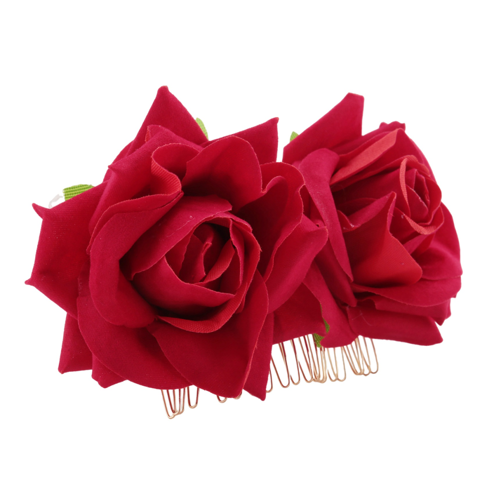 Pince ? cheveux en forme de fleur de rose pour danseuse de flamenco, broche, accessoires de coiffure pour femme