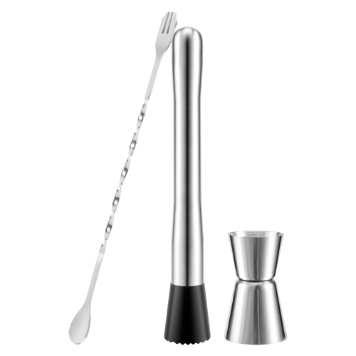 Ανοξείδωτο ατσάλι για κοκτέιλ Muddler, Mixing Spoon, Jigger Set, Bar Tool Set για Wine Drink Shaker