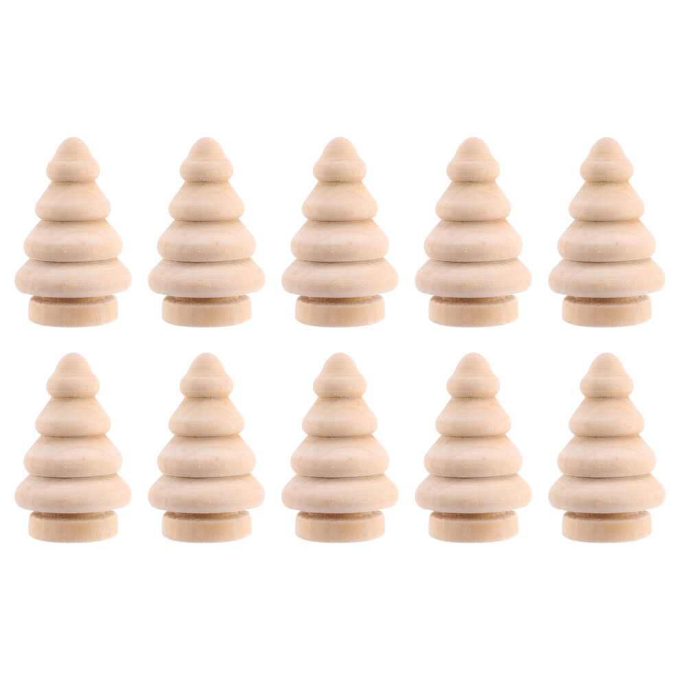 Blank Diy Wooden Christmas Tree Peg Dolls Cake Toppers Pack Of 10 Torribaly