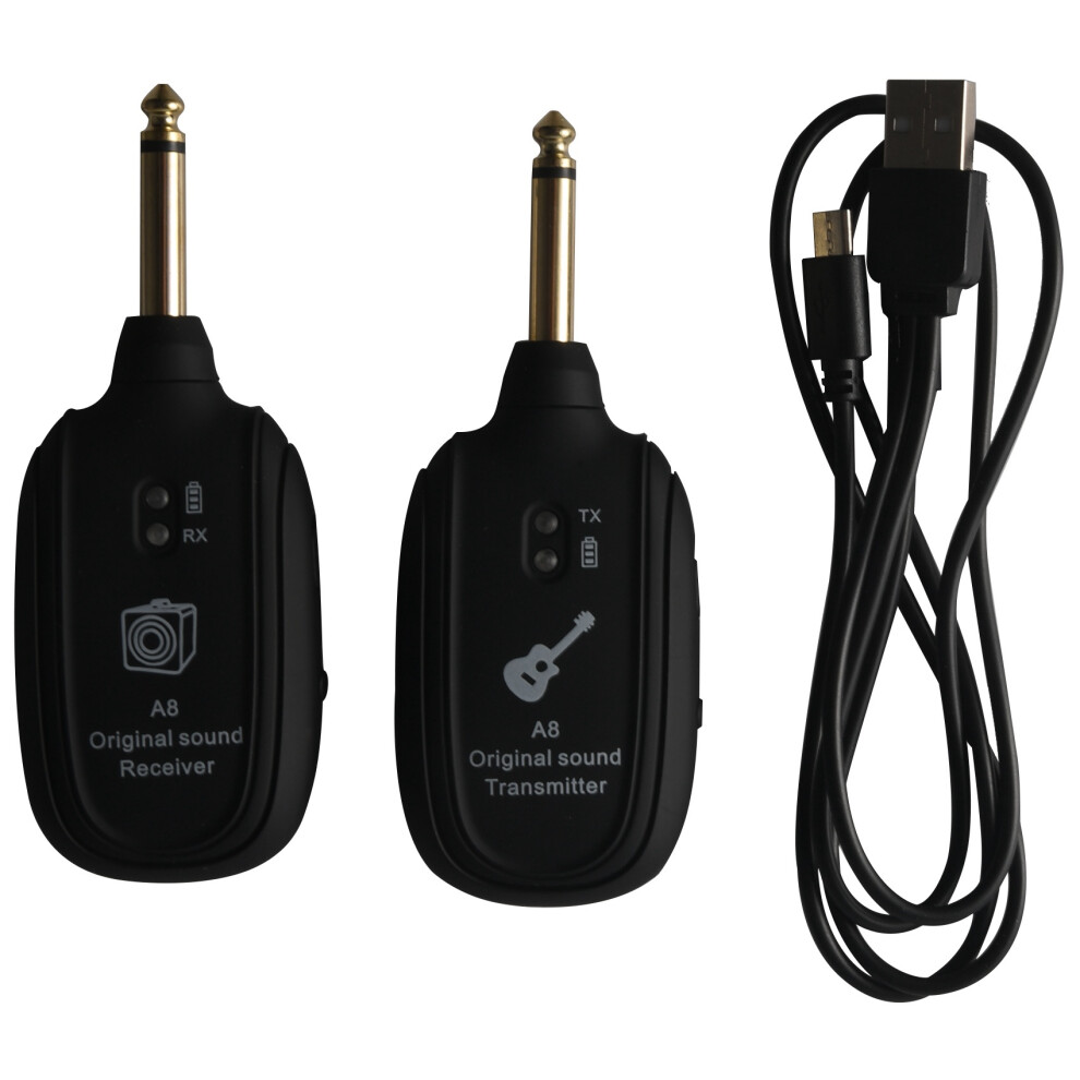Syst?me sans fil UHF pour guitare ?metteur R?cepteur Int?gr? Rechargeable