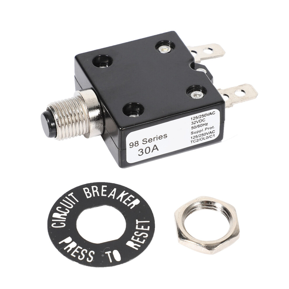 30A 125/250Vac 50Vdc Circuit Thermal Breaker Protector For Generator 4852884920808