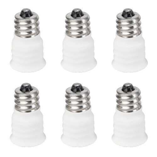 6-Pack E12 naar E14 witte lampconverter LED-lamphouder Lampadapter Socketwisselaar Hoge kwaliteit