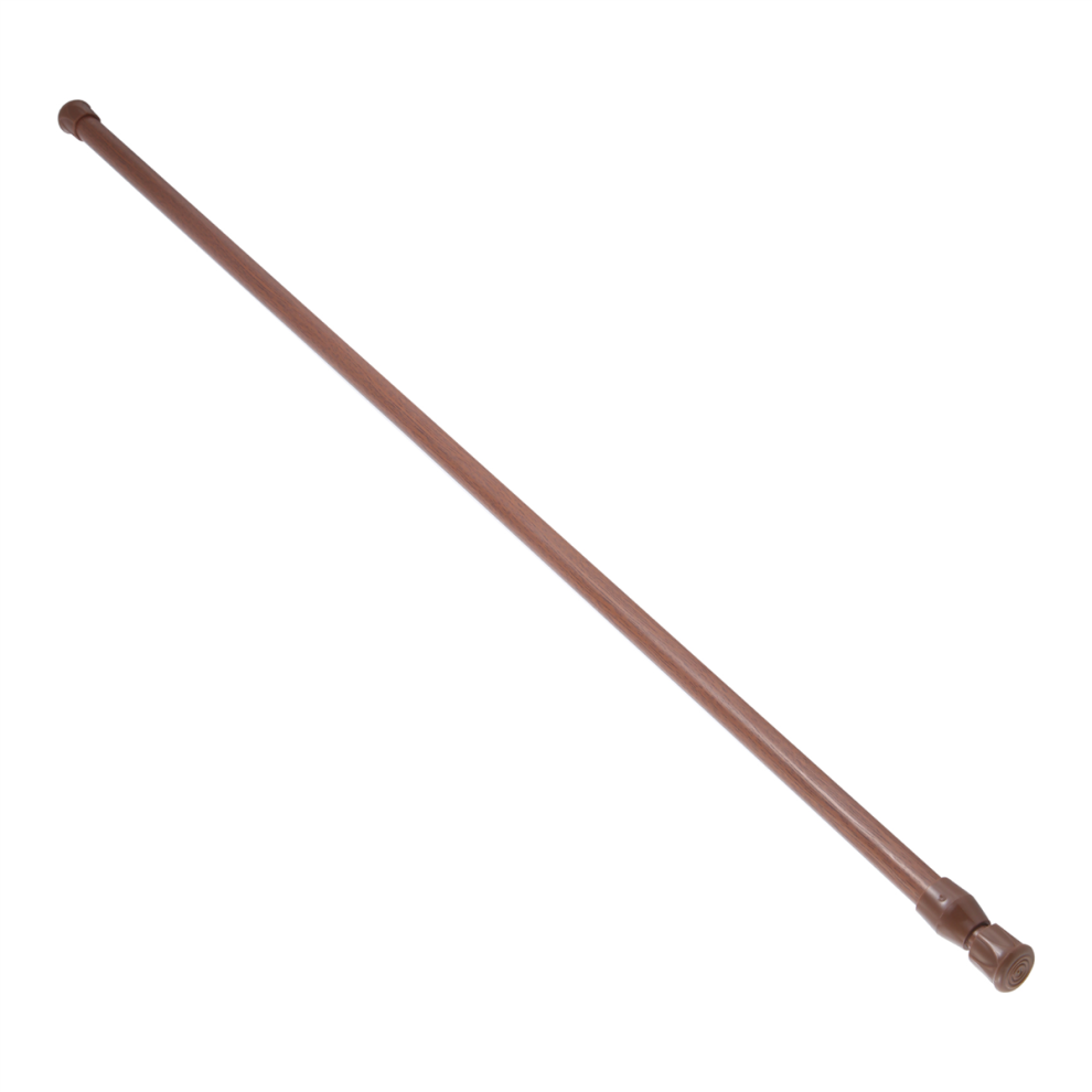 Extendable Telescopic Spring Loaded Net Voile Tension Curtain Rail Pole Rods,70-120cm,Wood color