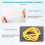Naturlatex-Gummiband, elastisch, 2 x 5 mm, Gelb, Gr??e: 1 m 8