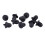 10x Black Rubber 6.35mm Audio Jack PC DVD Microphone Socket Dust Cover 1
