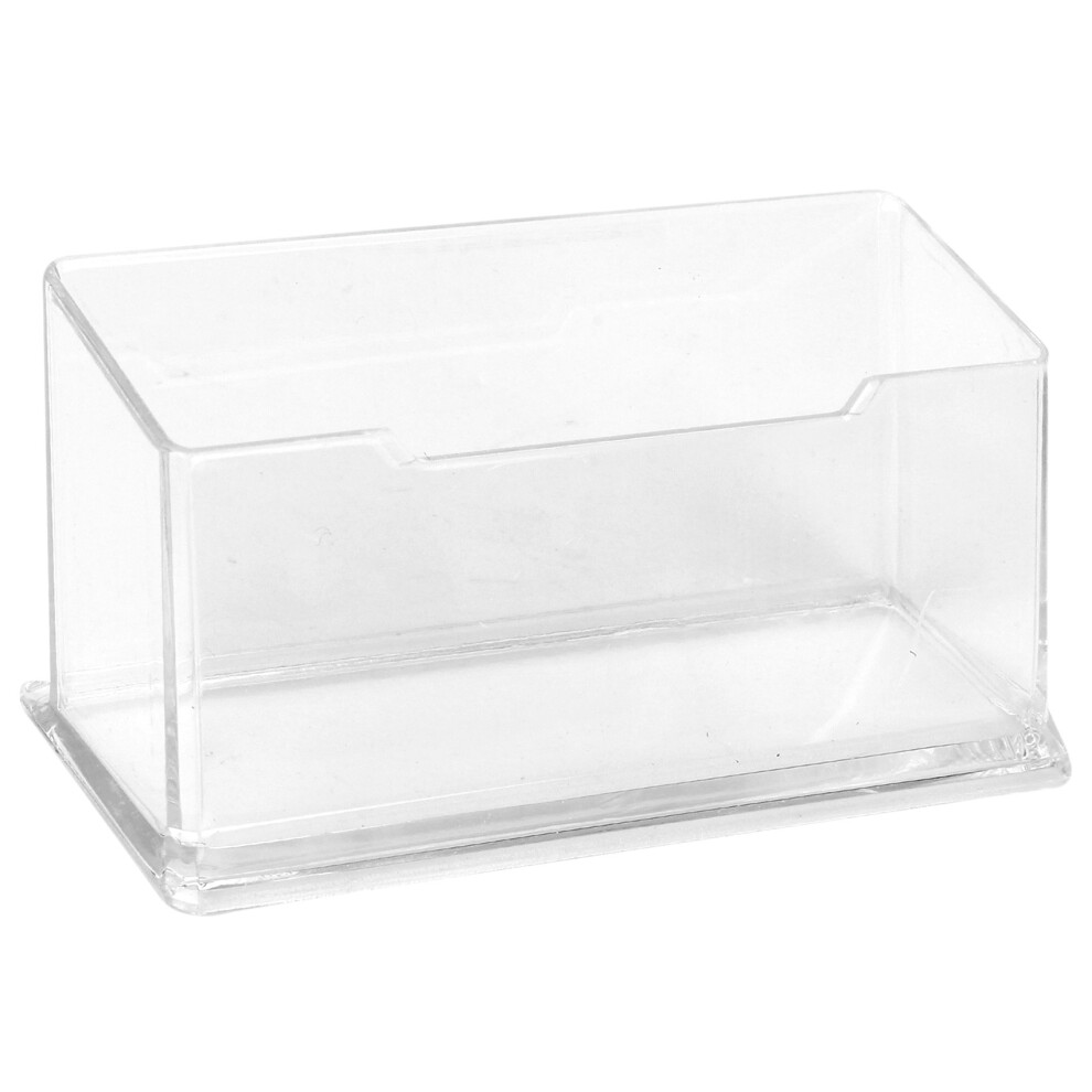 New Clear Desktop Business Card Holder Display Stand Acrylic Plastic Desk Shelf-image-OPC-PG8HNQW-NEW