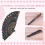 (R) Colored Embroidered Flower Pattern Black Cloth Folding Hand Fan for Woman 8