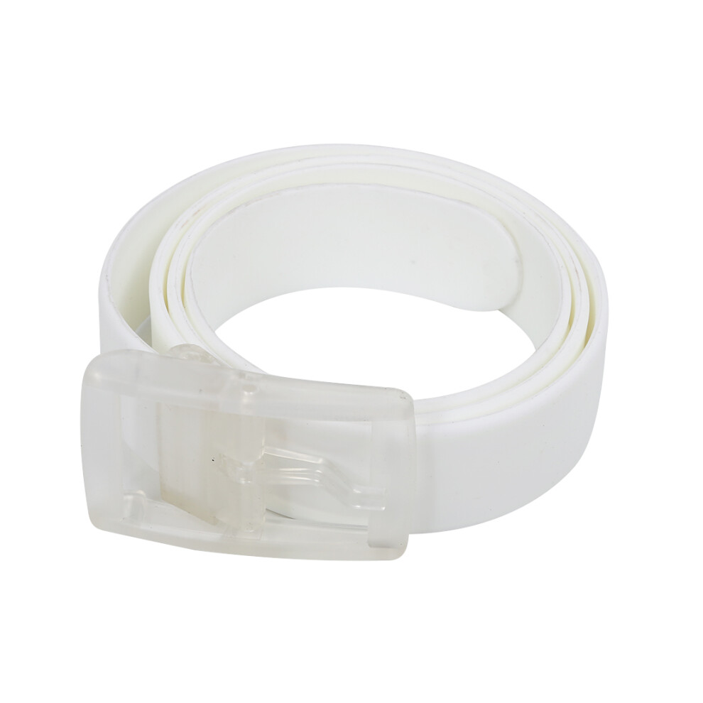 Ceinture unisexe en plastique et silicone aux couleurs acidul?es et ?l?gantes, blanche