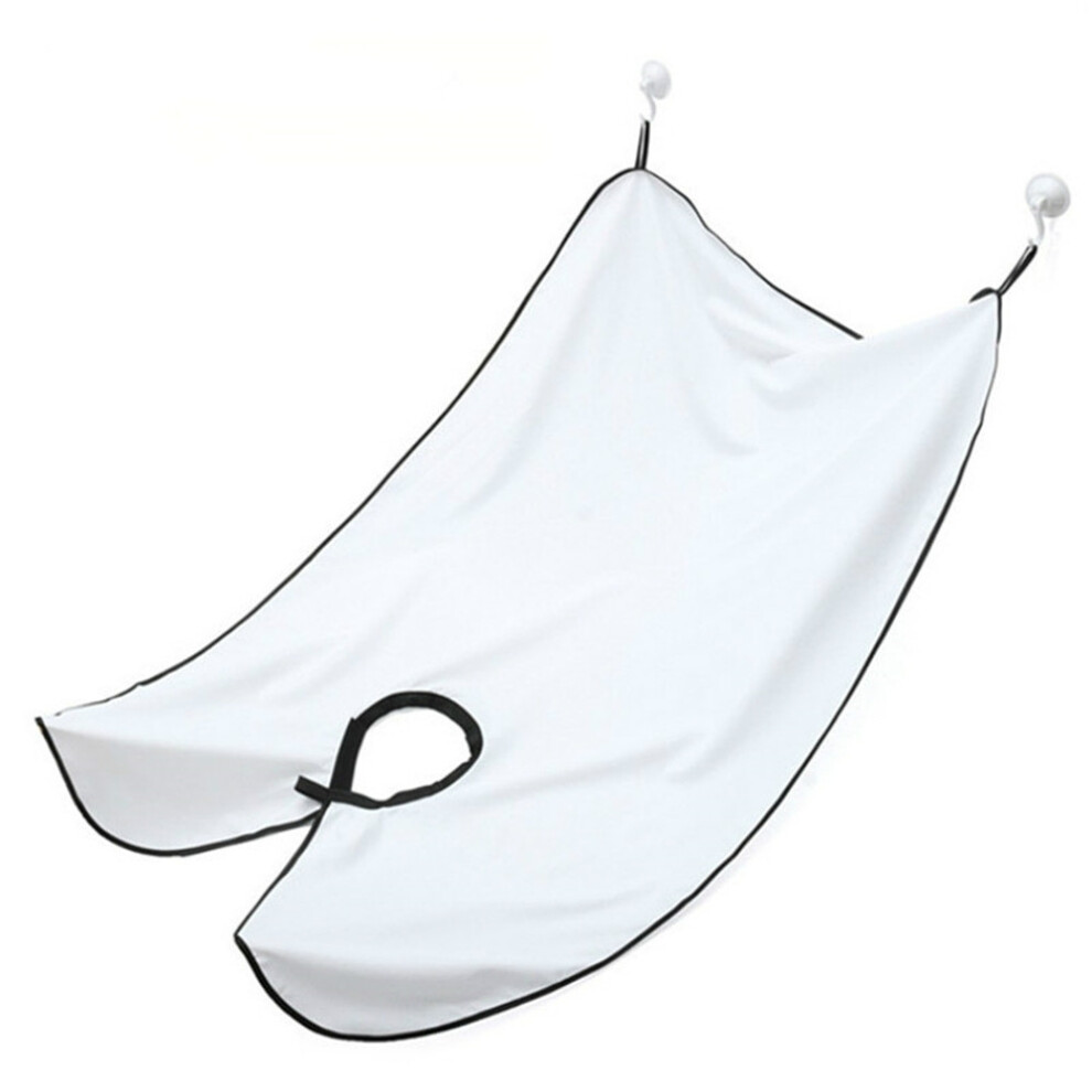 Flemye White (G563b ) Male Shaving Apron Beard Catcher Cape Care Bib Face Shaved Hair Adult Bibs Shaver Cleaning Hairdresser