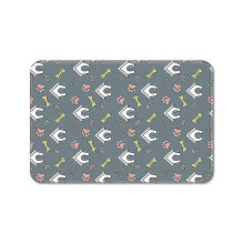 (As show, One size) Pet Cartoon Printing Non-slip Absorbent Floor Mat Carpet Kitchen Bathroom Bathroom Floor Mat, 40*60cm