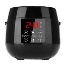 (As show, One size) Intelligent LED Display Wax Bean Heating Set, Hair Removal Wax Warmer(black)
