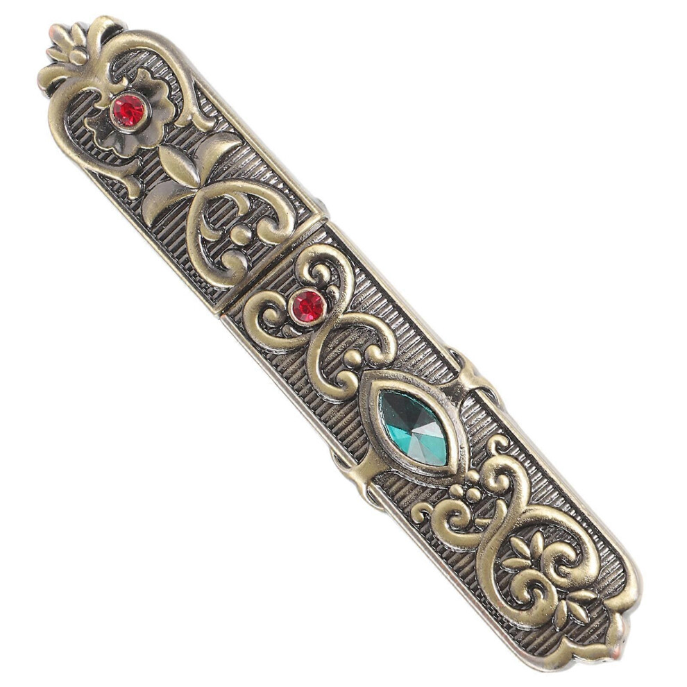 Kricely (9X1.5cm, Olive ) Needles Holder Embroidery Needle Tube Metal Needle Case Needle Container For Embroidery Green