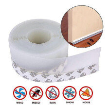 (45mm, White) 5m Door Bottom Seal Strip Weather Window Rubber Weatherstrip Windproof Dust Self Adhesive Windshield Sealing Tape