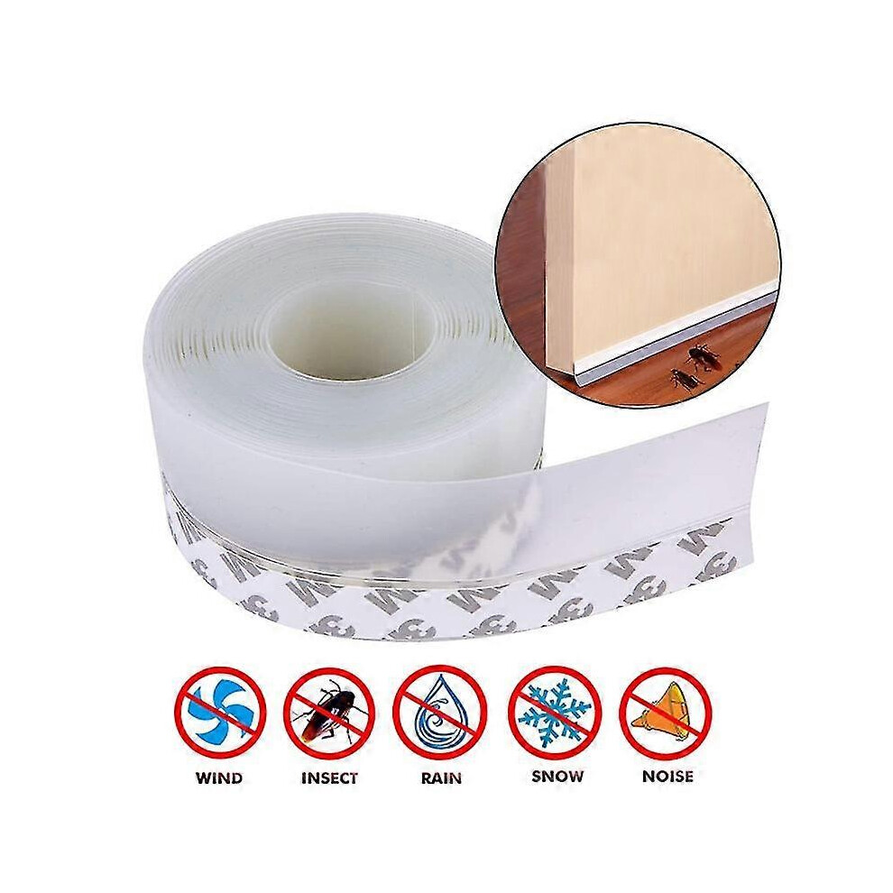 (35Mm, Brown) 5M Door Bottom Seal Strip Weather Window Rubber Weatherstrip Windproof Dust Self Adhesive Windshield Sealing Tape 5063611320917