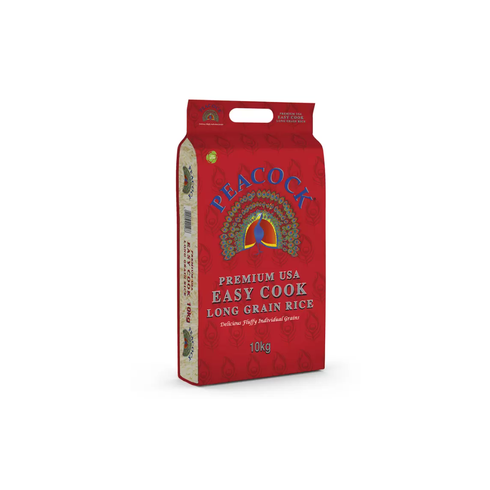 Peacock Easy Cook, Long Rice 10Kg Grain