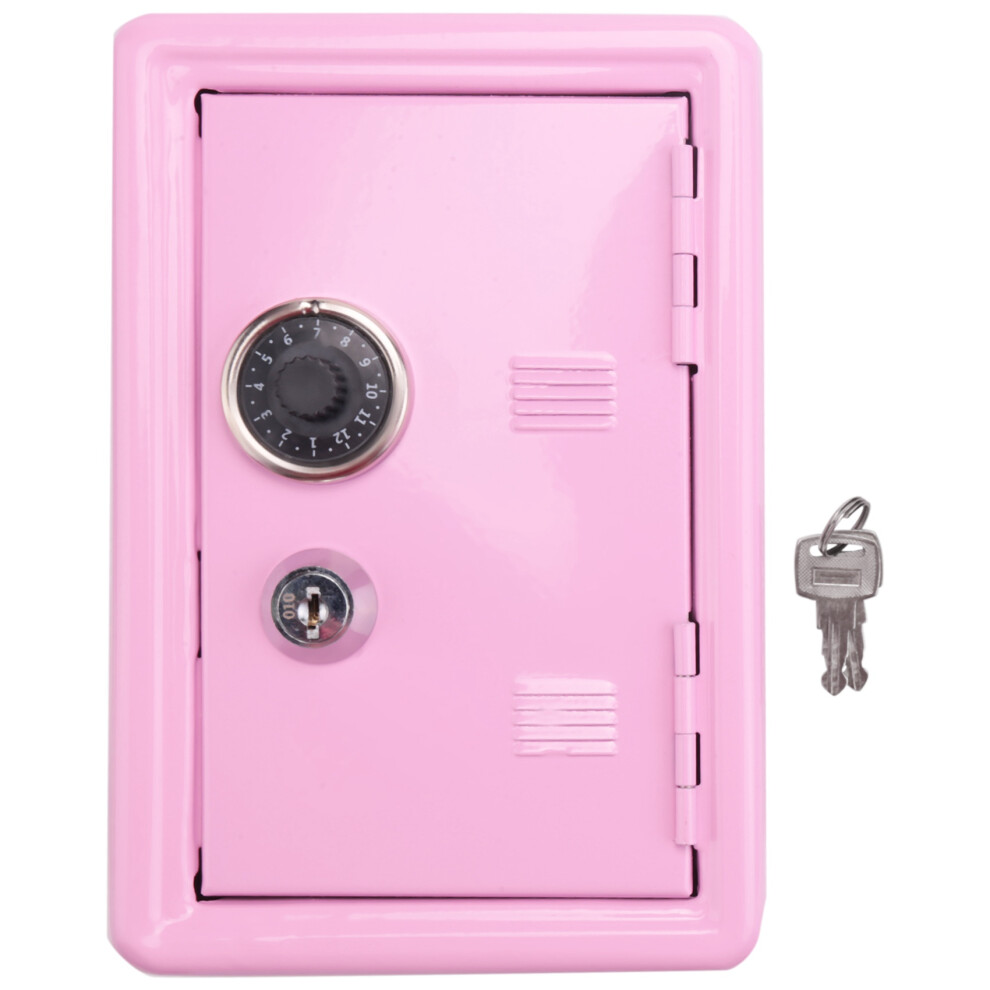 Kids Money , Mini Box Gift Safe Case Password with Key Metal Storage Bedroom Locker Home Ornament