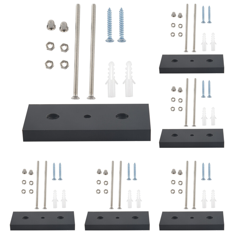 6 Pack Skateboard Floating Deck Display Wall Mount Rack Holder Hanger Fit Home Storage 4851337810345