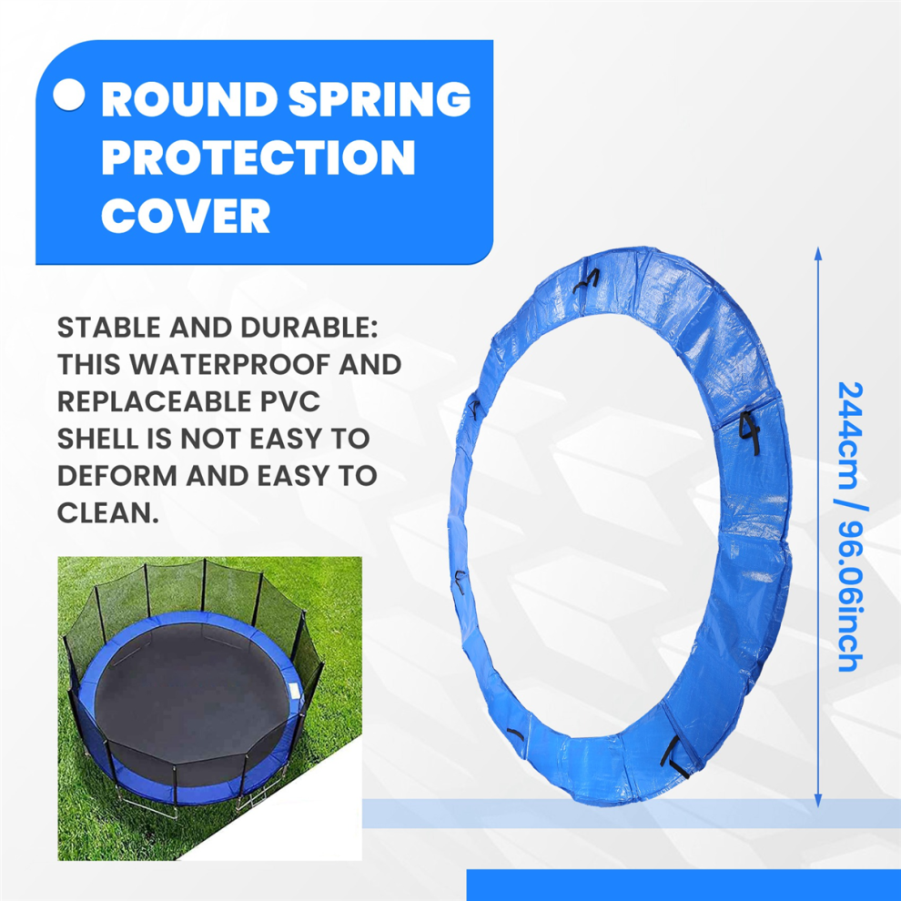 Trampoline Protection Mat Safety Pad Round Spring Cover Accessories-8 Feet