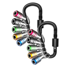 Chaveiro porta-bits, 10 pe?as, haste sextavada 1/4, chaveiro de impacto, adaptador de parafuso de conex?o r?pida
