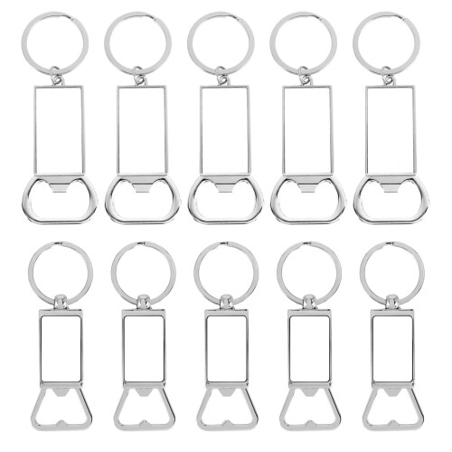 Κενά μπρελόκ Sublimation 10Pcs - Θήκη ή μεταλλικό ανοιχτήρι για μεταφορά θερμότητας, Σετ Α