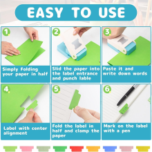 2 stuks bestand tab punch voor knutselen 1.5In vormen DIY index puncher label tag papier scrapbooking boek tabs