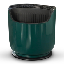 Soporte para utensilios de cocina - Soporte giratorio para utensilios de cocina que ahorra espacio, color verde