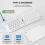 Mini Foldable Bluetooth Wireless Keyboard (Sync Up to 3 Devices), Portable Folding for Android ,White 5