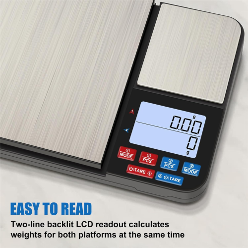 Dual Platform Kitchen Scale, [10Kg/1G] Weighing Scales Kitchen, High Precision with LCD Display 2