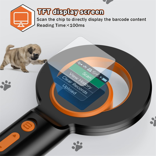 Bluetooth Pet Micro-Chip Reader,3-In-1(2.4GHz Wireless+Bluetooth+USB) Animal Universal -Tag Reader Scanner ,Q40 2