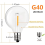 G40 Led Replacement Light Bulbs, E12 Screw Base Shatterproof Globe Bulbs for Outdoor String Lights, Warm White, 30Pack 4