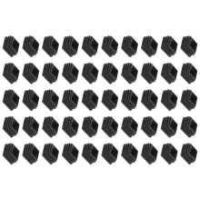 Tampa de extremidade de pl?stico para perna de cadeira Inser??o de tubo quadrado preto 20 mm x 20 mm 50 pe?as