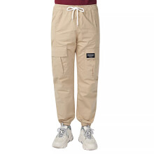(Beige, 3-4 Years) Kids Girls Autumn Fashion Pants Trousers Casual Pure Color Drawstring Cargo