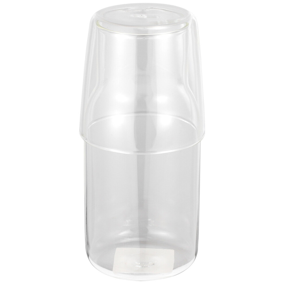 Water Carafe with Tumbler Glass Cold Hot Bottle Cup Sets Bedside Pitcher High Temperature Resistance