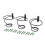 3Pack Simple Single Bottle Wall-Mounted Wine Rack, Display Metal Hanging Rack 2